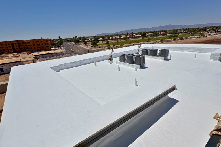 Graphic highlighting benefits of commercial roof coatings.